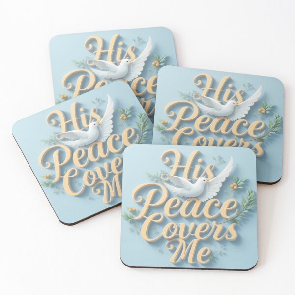 Item preview, “His Peace Covers Me” | Christian Dove & Bible Verse Faith Design designed and sold by GJ Kul.