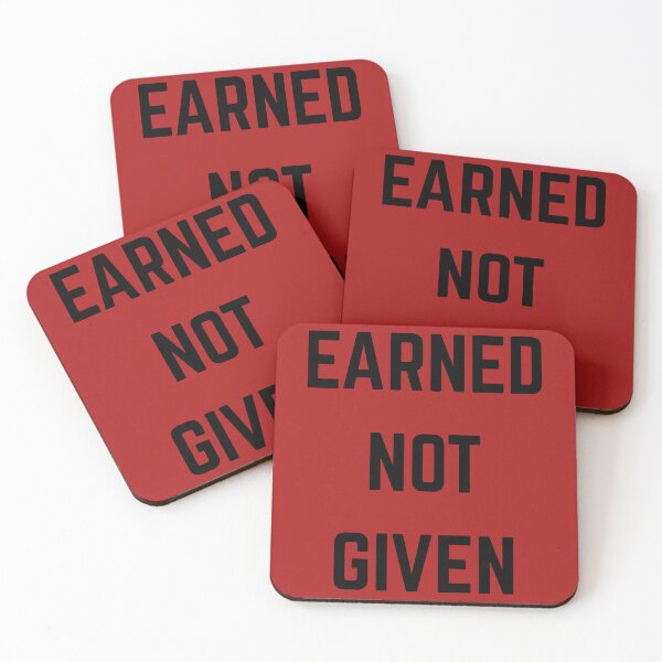 Item preview, Earned Not Given – Bold Motivational Gym Quote designed and sold by NoRestDesigns.