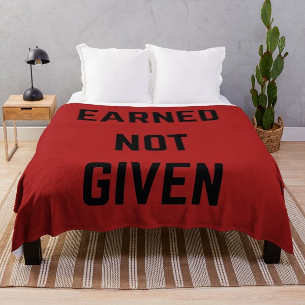 Item preview, Earned Not Given – Bold Motivational Gym Quote designed and sold by NoRestDesigns.