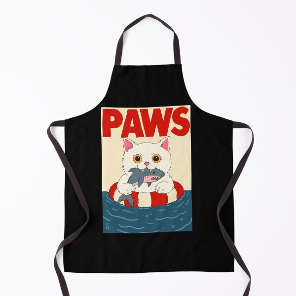 Item preview, Funny Cat Vs Shark Parody Poster Paws Jaws Spoof designed and sold by JeoffroiCourtem.