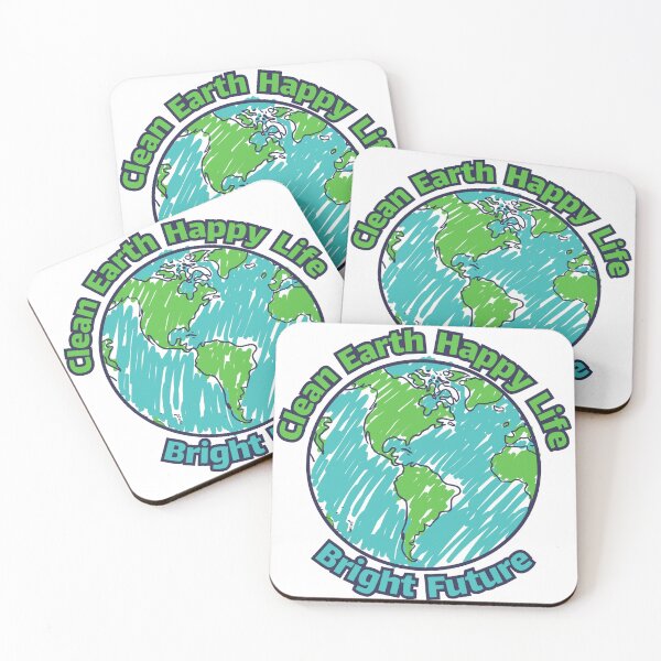 Item preview, Clean Earth, Happy Life – Bright Future Eco Design designed and sold by Pure-Earth-Studio.