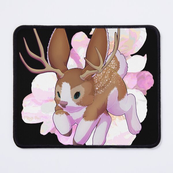 Item preview, Apple Blossom Jackalope designed and sold by Paintbucket Lemonade.