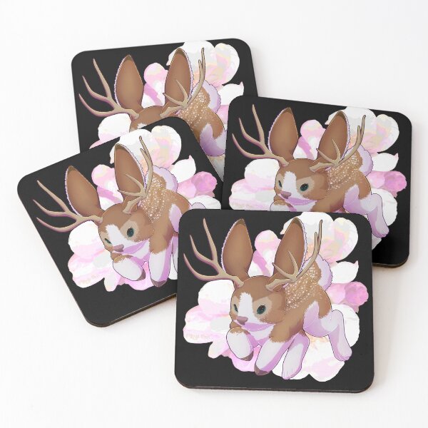 Item preview, Apple Blossom Jackalope designed and sold by Paintbucket Lemonade.