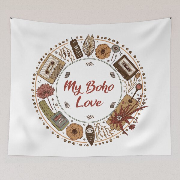 Item preview, My Boho Love – Vintage Floral Cassette Frame designed and sold by sherifshaaban.