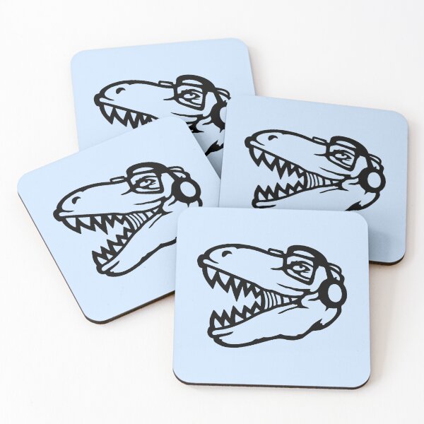 Item preview, T-Rex Tyrannosaurus Glasses Headphone Party Listen Music Club designed and sold by shirt-o-mat.