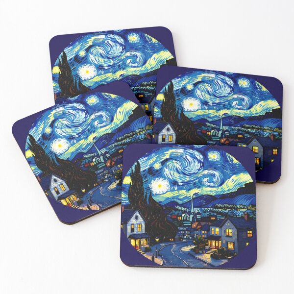 Item preview, starry night cobbled road abstract colorful design designed and sold by SmashingDeals.