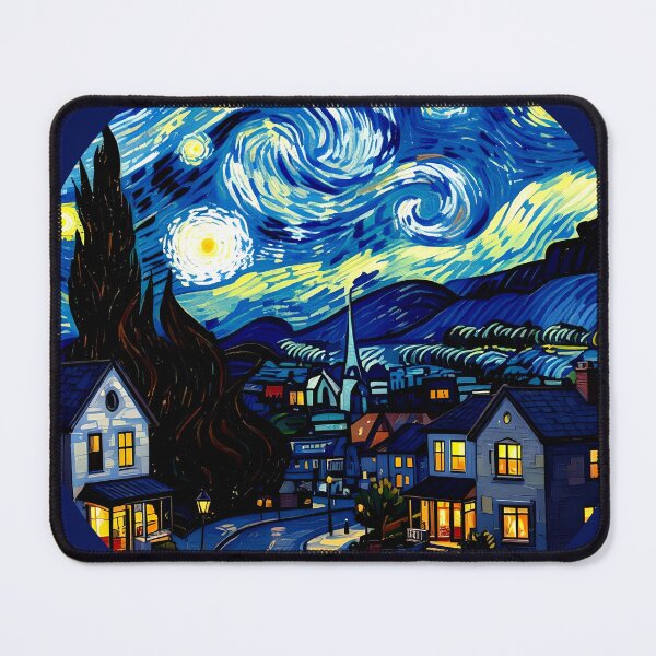 Item preview, starry night cobbled road abstract colorful design designed and sold by SmashingDeals.
