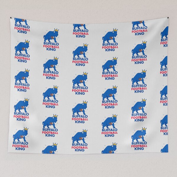 Item preview, Buffalo Football King Sticker | Mafia Fan Sports Design designed and sold by SnugbugStudios.