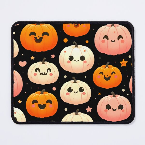 Item preview, Seamless Minimal Cute Horror Pattern – Ghosts, Skeletons, Pumpkins, Bats – Pastel Halloween Kawaii designed and sold by Everova.