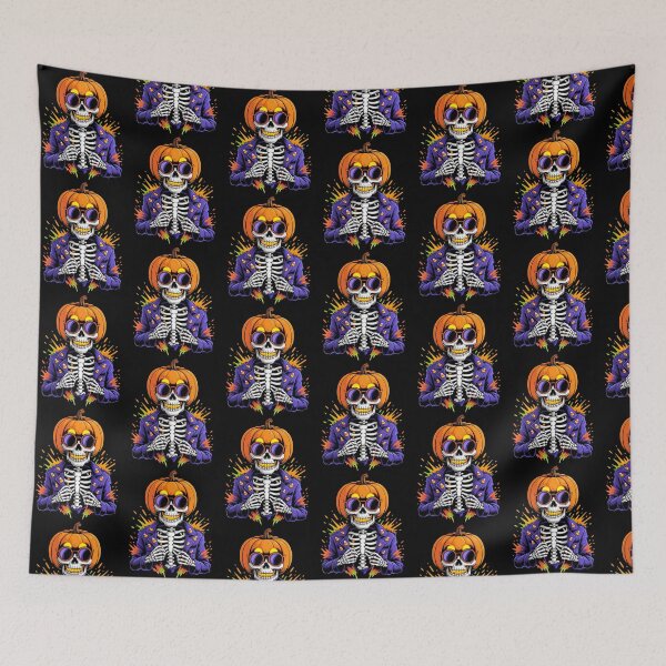 Item preview, Cool Skull Pumpkinhead – Halloween Skeleton Spooky designed and sold by Taans-Creation.