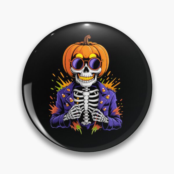 Item preview, Cool Skull Pumpkinhead – Halloween Skeleton Spooky designed and sold by Taans-Creation.