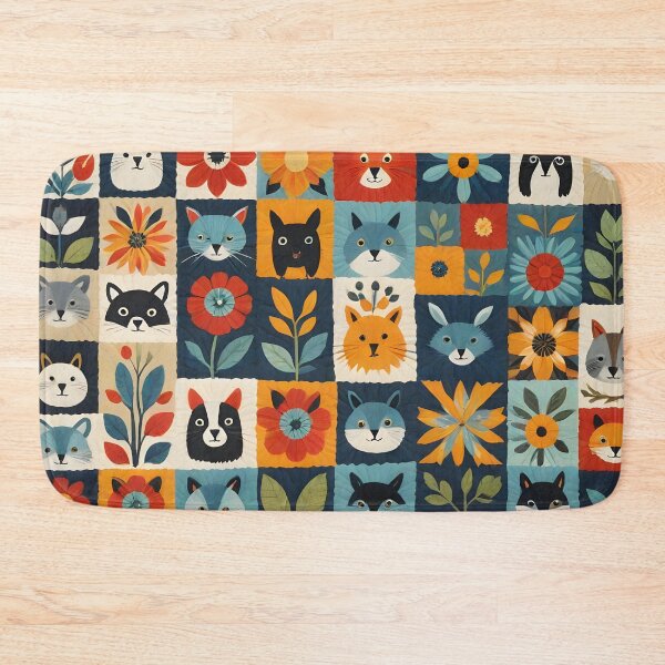 Item preview, Floral And Animal Quilting Themed Pattren - Quilting Lover - Funny Quilter designed and sold by Wiss2Arts.