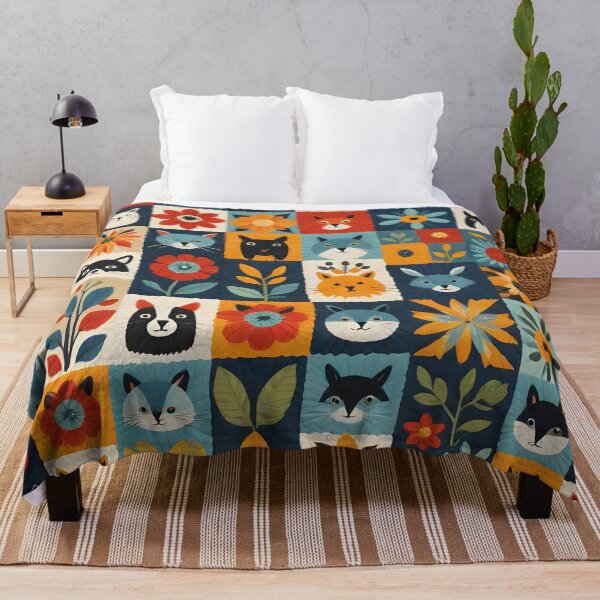 Item preview, Floral And Animal Quilting Themed Pattren - Quilting Lover - Funny Quilter designed and sold by Wiss2Arts.