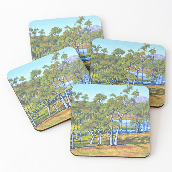 Item preview, Australian Landscape with Gum Trees and Dam designed and sold by Judi Parkinson.
