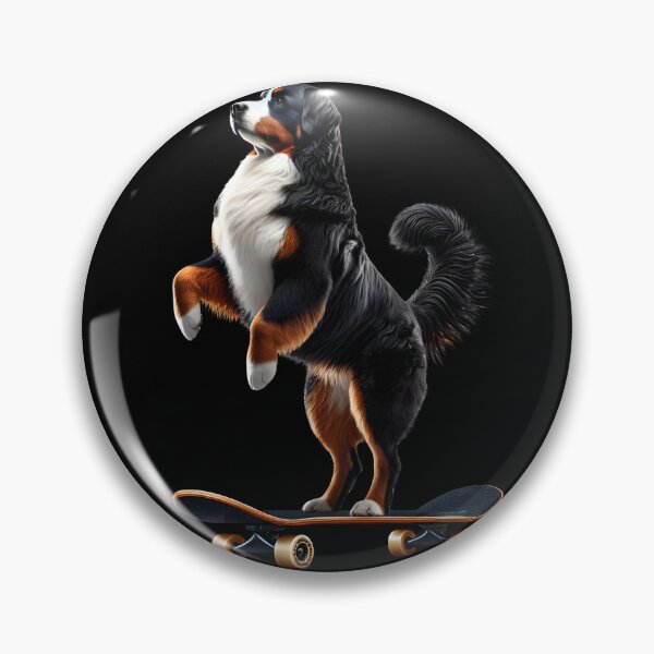 Item preview, Bernese Mountain Dog Riding a Skateboard Skateboarding Skater Fans designed and sold by Kimberley King Art  King Art.