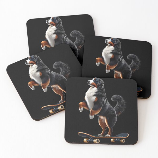 Item preview, Bernese Mountain Dog Riding a Skateboard Skateboarding Skater Fans designed and sold by Kimberley King Art  King Art.