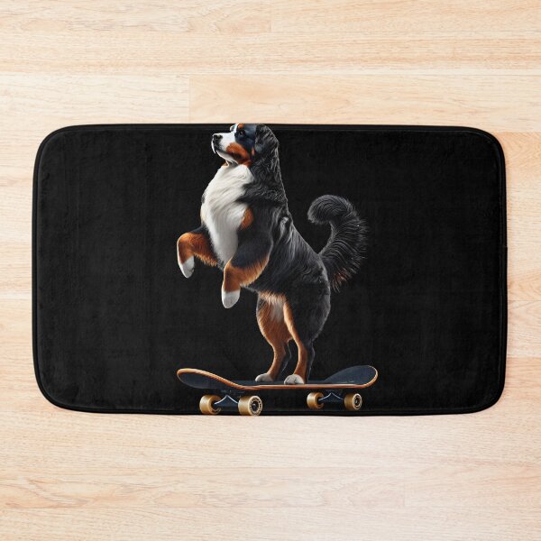 Item preview, Bernese Mountain Dog Riding a Skateboard Skateboarding Skater Fans designed and sold by Kimberley King Art  King Art.