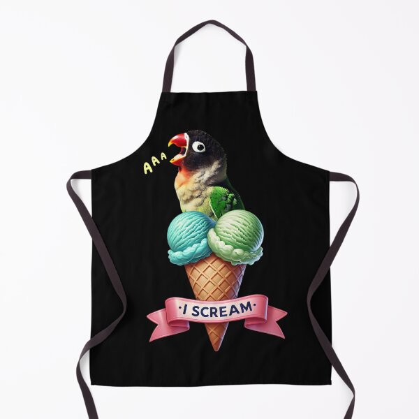Item preview, I Scream Black-cheeked Lovebird Parrot Lover Birding designed and sold by Kimberley King Art  King Art.