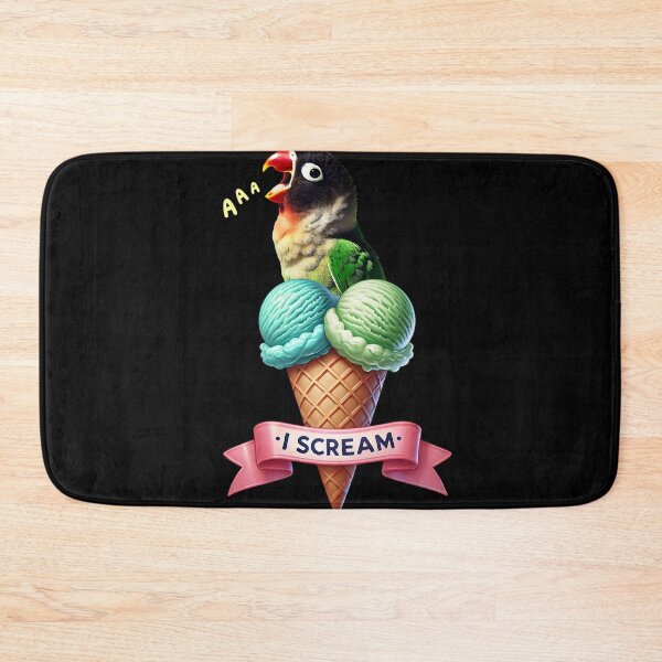 Item preview, I Scream Black-cheeked Lovebird Parrot Lover Birding designed and sold by Kimberley King Art  King Art.