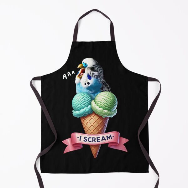 Item preview, I Scream Blue Budgerigar Parrot Lover Birding designed and sold by Kimberley King Art King Art.