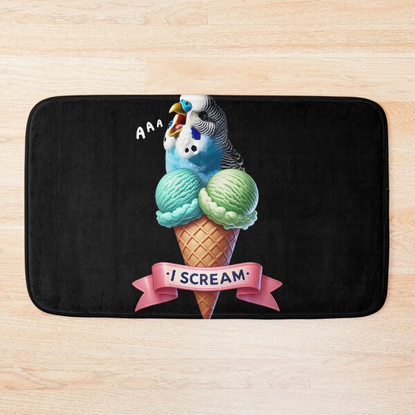 Item preview, I Scream Blue Budgerigar Parrot Lover Birding designed and sold by Kimberley King Art  King Art.
