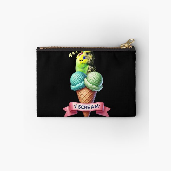 Item preview, I Scream Green Budgerigar Parrot Lover Birding designed and sold by Kimberley King Art  King Art.