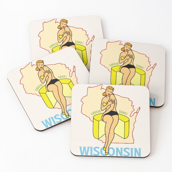 Item preview, Wisconsin Cheese Cake - Vintage Pin Up Souvenir designed and sold by acquiesce13.