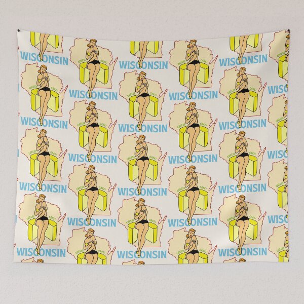 Item preview, Wisconsin Cheese Cake - Vintage Pin Up Souvenir designed and sold by acquiesce13.