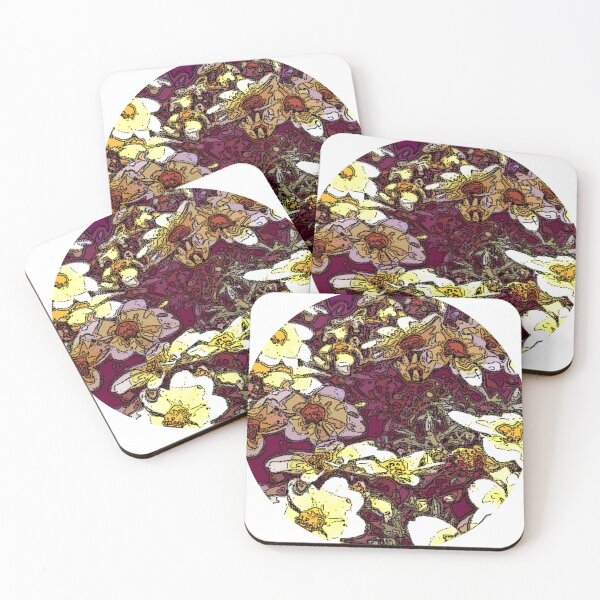 Item preview, flowerbed draw round abstract floral design designed and sold by SmashingDeals.