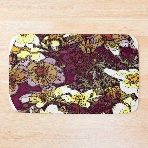 Item preview, flowerbed draw round abstract floral design designed and sold by SmashingDeals.