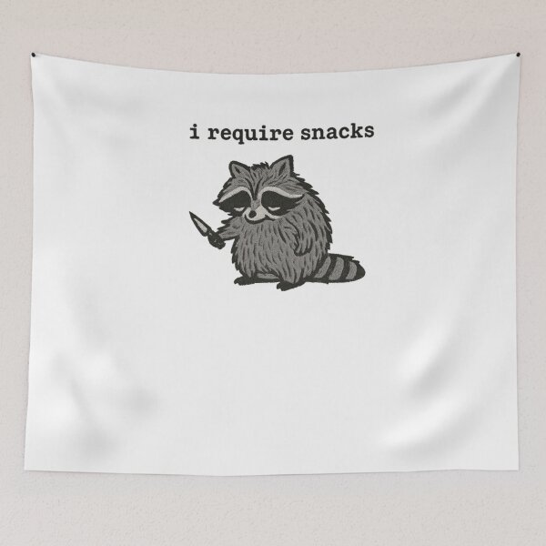 Item preview, I Require Snacks Funny Raccoon designed and sold by Alexandrorakus.
