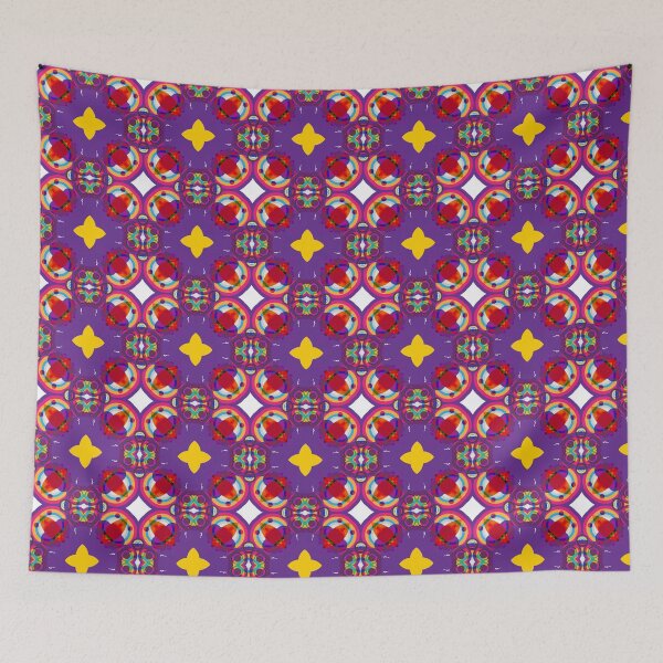 Item preview, circle kunterbunt abstract seamless colorful repeat pattern designed and sold by Abrahamjrnd.