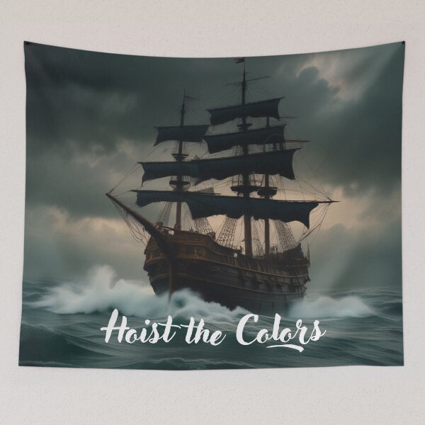 Item preview, Boat - Sailing Pirate Ship Hoist the Colors designed and sold by Navigation Art & Design.
