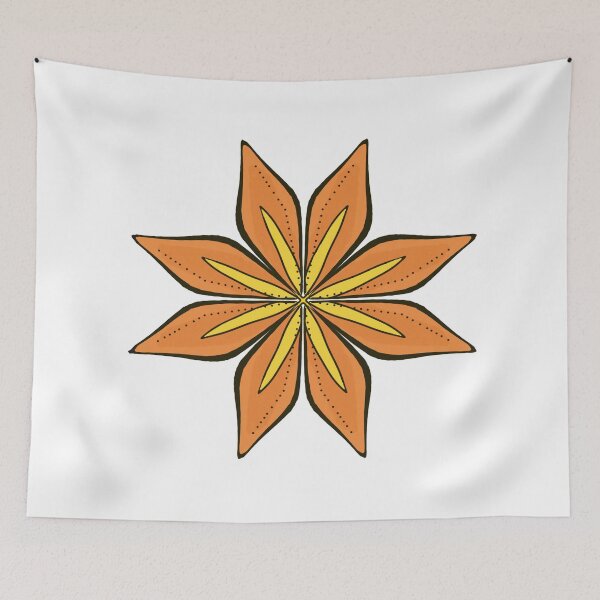 Item preview, Star Anise Flower Illustration designed and sold by Ikattyg.