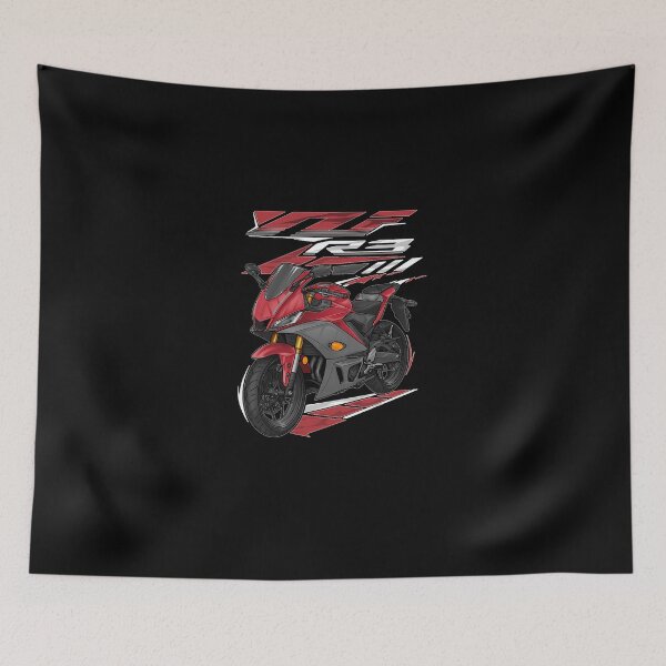 Aperçu de l'œuvre Yamaha YZF R3 2019 (rouge satiné bonbon) pour les motards créée et vendue par ToriAFloyd.