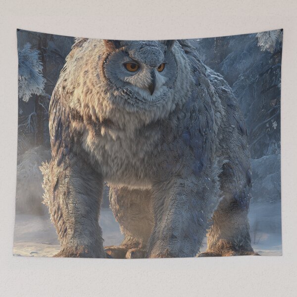 Item preview, Frostbound Owl-Bear: Winter Sentinel designed and sold by ArgentoArt.