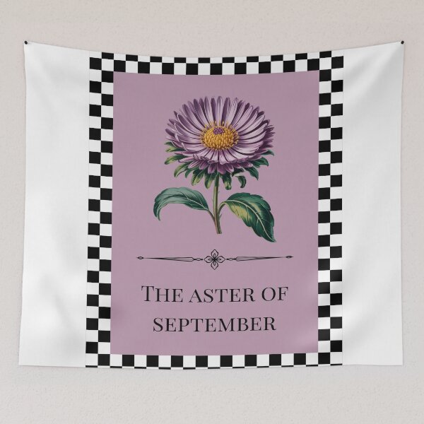 Item preview, The Aster of September – Birth Flower Botanical Art Print designed and sold by mAmatti.