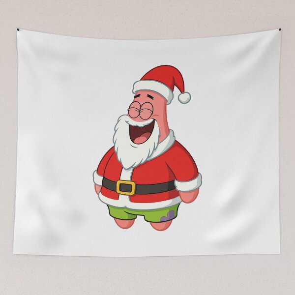 Item preview, Spongebob / Patrick Star Laughing in Santa Claus Outfit designed and sold by DibujandoPorfa.