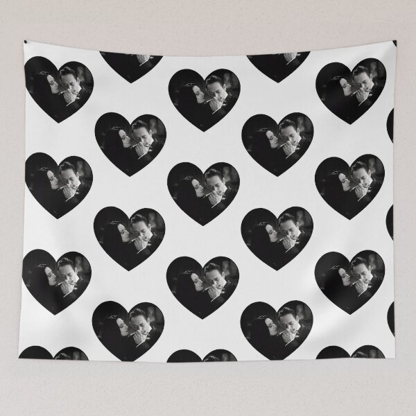 Item preview, Morticia And Gomez Black And White Heart designed and sold by QuriousShopp.