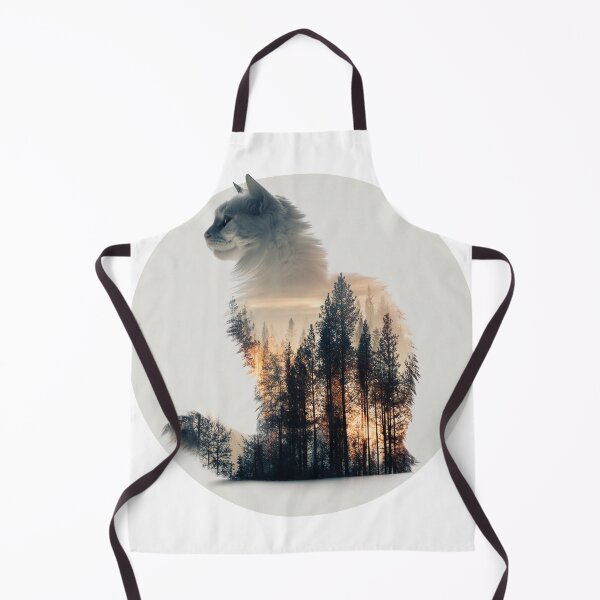 Item preview, Double Exposure Cat Forest Nature Illustration designed and sold by Nebulorum.