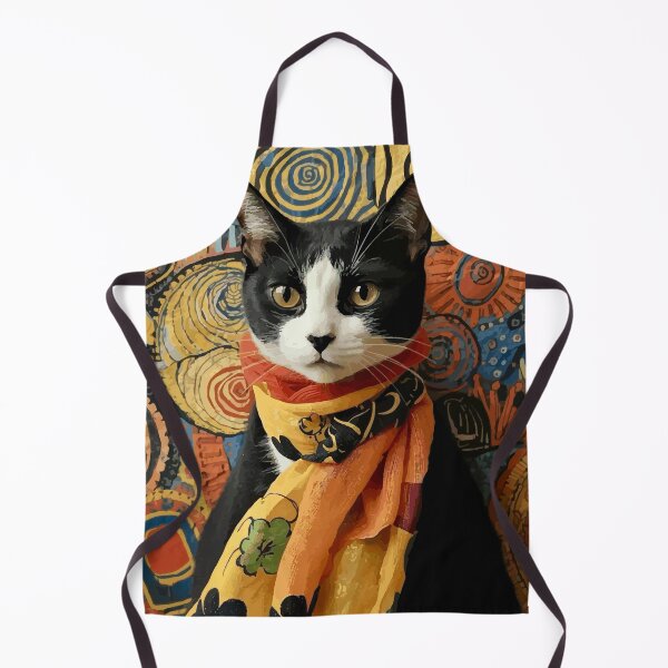 Item preview, Gustav Klimt Cat Wearing a Colorful Scarf designed and sold by Vicky Brago-Mitchell®.