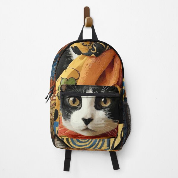 Item preview, Gustav Klimt Cat Wearing a Colorful Scarf designed and sold by Vicky Brago-Mitchell®.