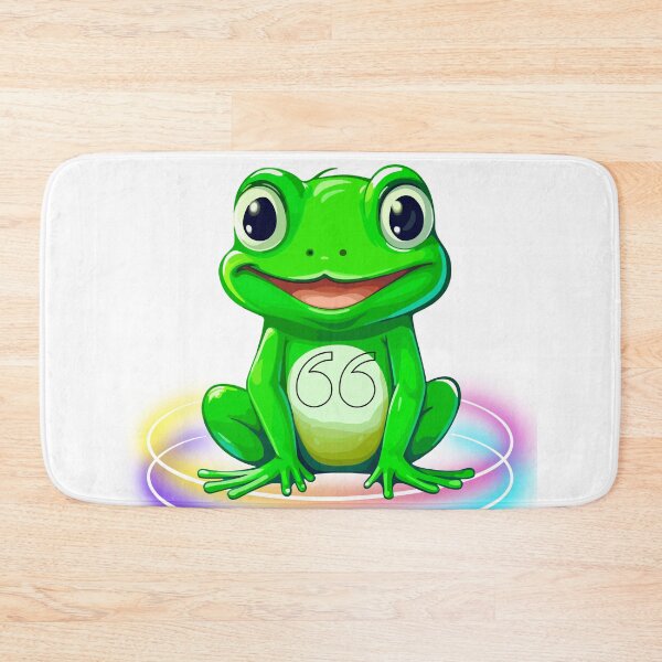 Item preview, Cute Green Frog with Big Eyes and Lucky 66 Lucky Cute Green Frog with Big Eyes and Number 66 designed and sold by Happyfreedom.