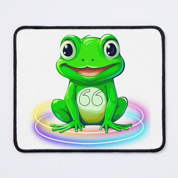 Item preview, Cute Green Frog with Big Eyes and Lucky 66 Lucky Cute Green Frog with Big Eyes and Number 66 designed and sold by Happyfreedom.