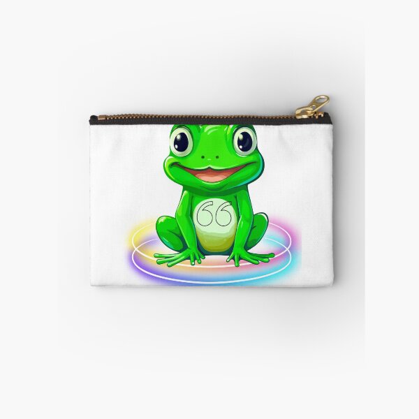 Item preview, Cute Green Frog with Big Eyes and Lucky 66 Lucky Cute Green Frog with Big Eyes and Number 66 designed and sold by Happyfreedom.