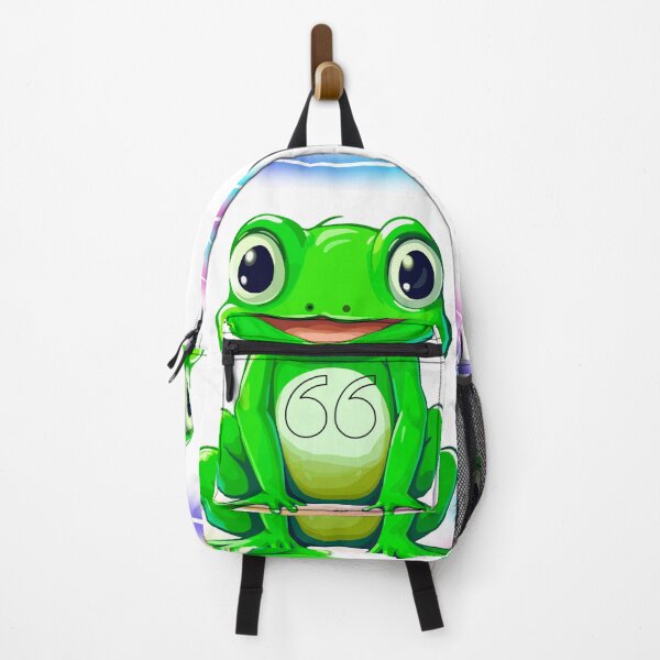Item preview, Cute Green Frog with Big Eyes and Lucky 66 Lucky Cute Green Frog with Big Eyes and Number 66 designed and sold by Happyfreedom.