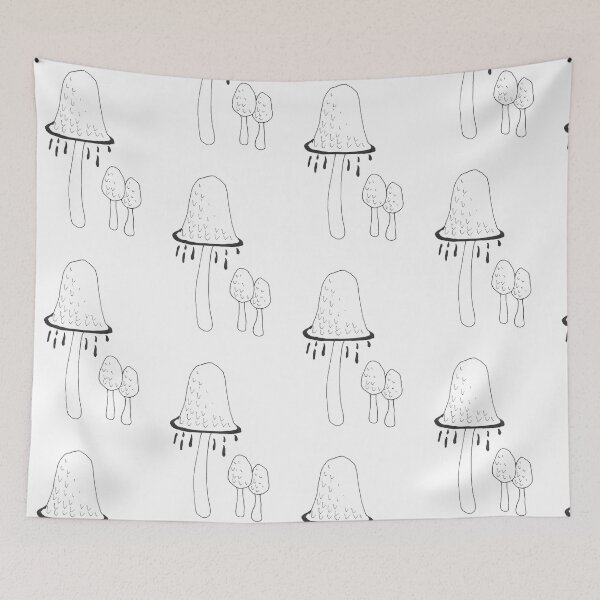 Item preview, Inky Cap Mushroom Cluster designed and sold by BlossomingHope.