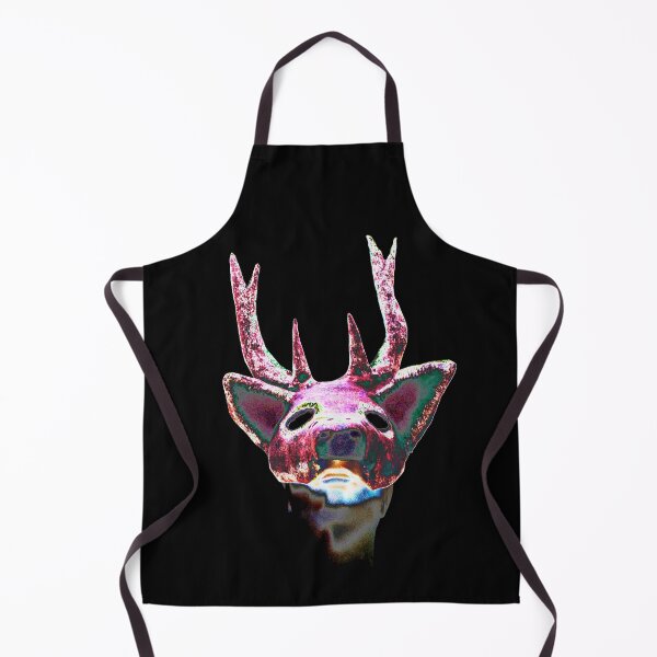 Item preview, Surreal Dear headed Masked Spirit Being with Psychedelic Color Acid Wash designed and sold by TheDezignKitchen.