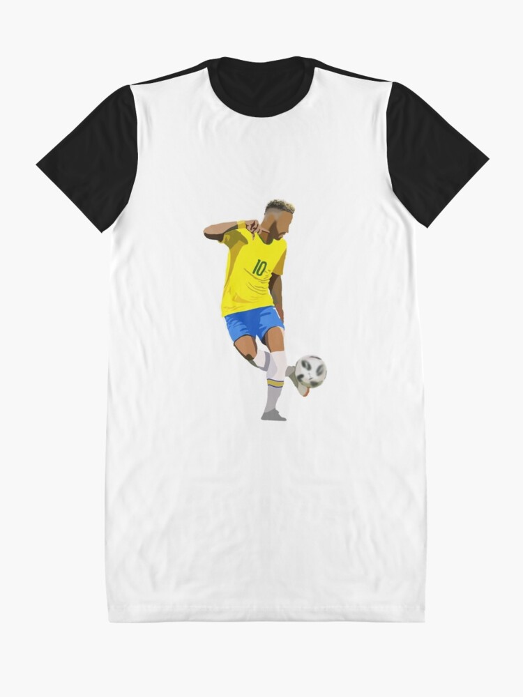 Neymar Jr Brazil Graphic T-Shirt Dress for Sale by Webbed Toe Design's