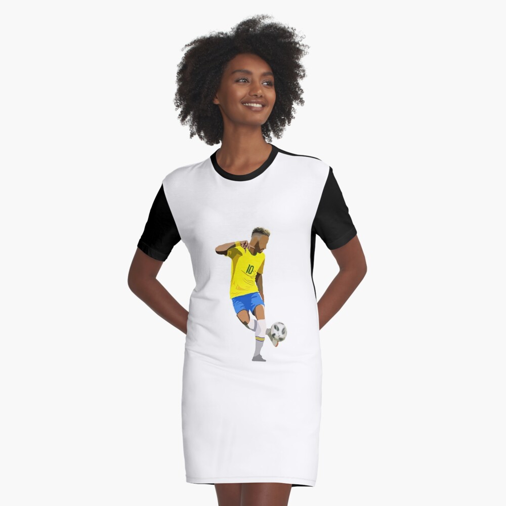 Brazil Neymar Selecao Graphic T-Shirt Dress by Tropicalis